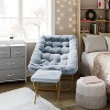Emma and Oliver Oversized Folding Saucer Chair and Ottoman for Dorm, Bedroom - 2 of 4