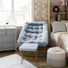 Emma and Oliver Oversized Folding Saucer Chair and Ottoman for Dorm, Bedroom - image 2 of 4