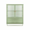 Bella Depot 23.62" Glass Doors Modern Two-door Wall Cabinetwith Featuring Two-tier Enclosed Storage - 4 of 4