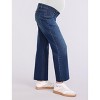 Women's Under the Belly Wide Leg Crop Jeans | Motherhood Maternity - 3 of 4