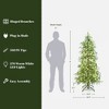 LuxenHome 6Ft Pre-Lit Green Slender Artificial Cedar Christmas Tree with Metal Stand - 4 of 4