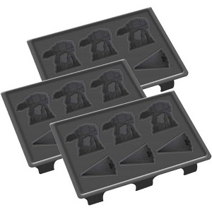 Star Wars Silicone Mold for Ice, Chocolate & More, 6 Cubes, 3 pk - Imperial Walker & Star Destroyer Shape - Food Grade, Freezer, Dishwasher, Oven Safe - 1 of 4