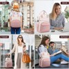 Paaaawaters Women's Laptop Backpack Fits 15.6 Inch PU Material Elegantly Designed for Daily Use Versatile And Fashionable - 2 of 4