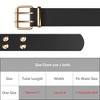 INSPIRE CHIC Women's Faux Leather Double Grommet Punk Rock Metal Octagon Waist Belts for Jeans - 4 of 4