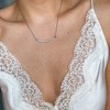 Adornia Rhodium Plated Crystal Curved Bar Necklace - 2 of 3