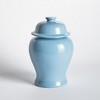 Plum & Post Koa Wide Lidded Ginger Jar Small - Blue Ceramic Handcrafted - 2 of 4