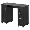 NicBex 41.73 Inch Home Office Desk with 4 Drawers and 1 Storage Cabinet,Writing Desk for Study Room,Bedroom and Office,Black - 2 of 4