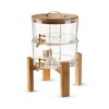 Twine Outdoor Double Drink Dispenser, Beverage Spigot Dispenser, Cocktail Dispenser for Parties with Collapsible Wood Drink Stand, Set of 1 - 4 of 4