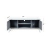 59" Modern Glam Silver Mirrored TV Stand for 65 Inch TV,Media Console with Sparkling Diamond Shape Crystal Doors and Open Storage-Baofuwish - 4 of 4