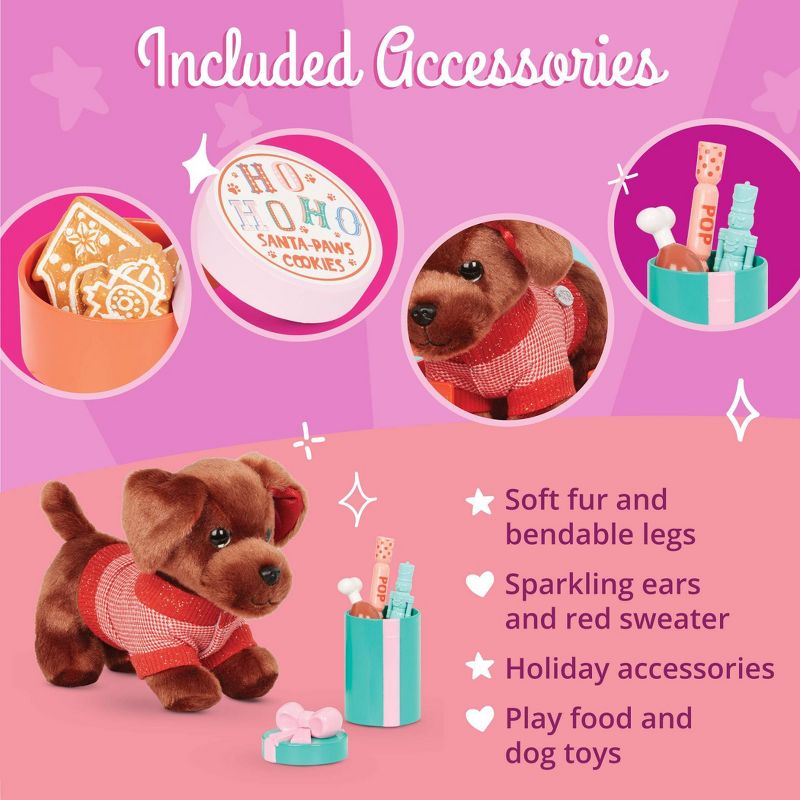 Glitter Girls Cocoa &#38; Holiday Pup Playset for 14&#34; Dolls, 6 of 10