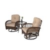 Maliang 3 Piece Outdoor Swivel Rocker Patio Chairs, 360¡ã Rocking Patio Conversation Set with Cushions & Glass Coffee Table for Backyard - 2 of 4