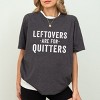 Simply Sage Market Leftovers Are For Quitters Short Sleeve Tee - S - Charcoal - 2 of 4