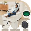 Chaise Lounge Sofa Couch with Storage Ottoman and USB Ports, Armchair with Cup Holders and Phone Holder, Sleeper Sofa Chair with Side Pockets-Koiai - 2 of 4