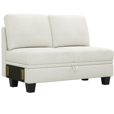 Belffin 45.6 Chenille Loveseat Module - 2-Seater Modular with Hidden Storage & Tool-Free Connectivity