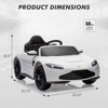12V Kids Ride On Car Licensed Aston Martin Electric Sports Car Toy for Toddles Battery Powered Car with Remote Control, Horn, Soft Start - 4 of 4
