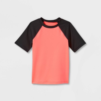 Toddler Boys' Short Sleeve Raglan Rash Guard Swim Shirt - Cat & Jack™ Pink