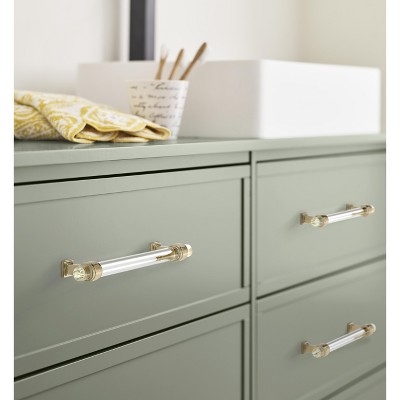 Clear and Champagne Bronze 6-5/16" Bar Pull