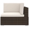VidaXL Sectional Corner Chair with Cushions Poly Rattan Brown - 3 of 4