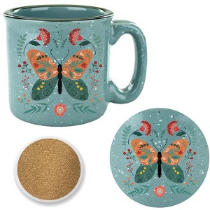 Courtside Market Floral Style V 15 oz Mug & Ceramic Coaster Set - 1 of 1