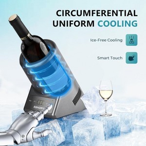 EUHOMY Electric Single Bottle Chiller for 750ml Bottle and Champagne - 1 of 4