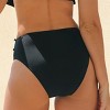 Women's Stylish High-Waisted Bikini Bottoms with Embroidered Waistband - Cupshe - 3 of 4