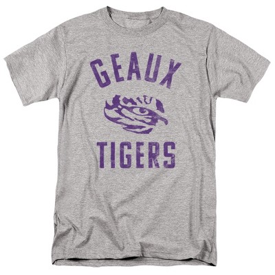 Men's Louisiana State University LSU Official One Color Tigers Logo T-Shirt