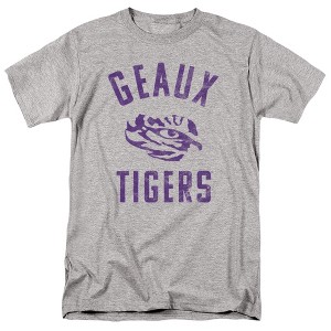 Men's Louisiana State University LSU Official One Color Tigers Logo T-Shirt - 1 of 4