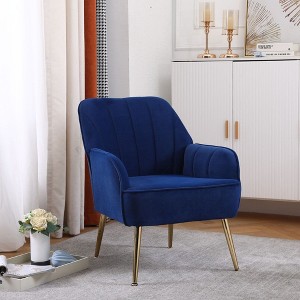 NicBex Velvet Accent Chair,Modern Arm Chair with Adjustable Legs for Bedroom,Reading Room - 1 of 4