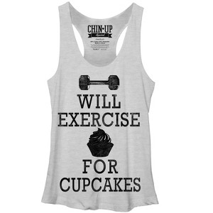 Women's CHIN UP Cupcake Racerback Tank Top - 1 of 3