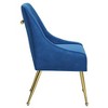 Zuo Maxine Dining Chair Navy Blue & Gold - 4 of 4