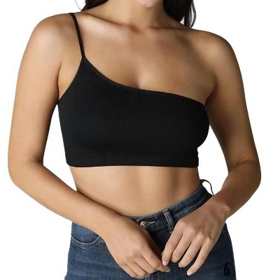 Women's One Shoulder Ribbed Bralette - Nikibiki
