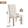 Sapphtopaz Wooden Dining Chairs Set of 4 Kitchen Chair with Tufting High Back Dining Room Chair with Wood Legs Side Chairs for Kitchen, Bedroom - 4 of 4