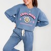 Simply Sage Market S.W.Smiley Cool Mom Flower Lightweight Garment Dyed Sweatshirt - 2 of 4