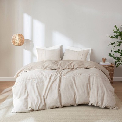 California King Natural Organic Cotton Duvet Cover Set