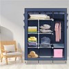 GustoWave 69" Portable Wardrobe Closet Clothes Organizer Non-Woven Fabric Cover Closet Storage Organizer with Hanging Rods and Side Pockets - 2 of 4