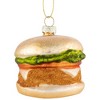 Northlight 2.5" Glittered Golden Cheeseburger Glass Hanging Christmas Ornament - 3 of 4