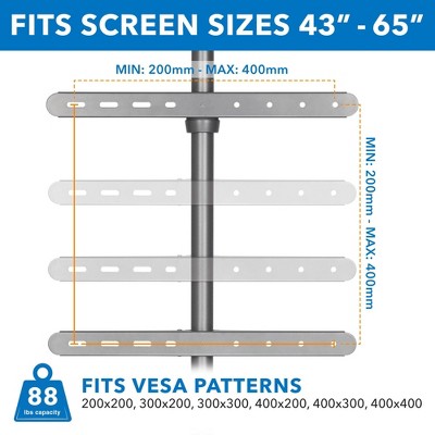 Modern Aluminum and Glass Tripod TV Stand with Shelf
