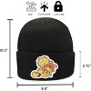 Beanie for Kids and Adults Winter Hat – Beanie with Garfield Patch Licensed (One Size) - 2 of 4