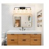 KAISITE 2 - Light Black and Gold Dimmable Bathroom Vanity Light with Globe Glass Shade - 2 of 4