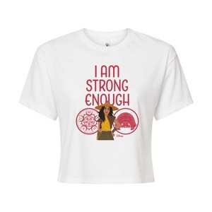Women's - Disney Princess - I Am Strong Enough Cropped Graphic T-Shirt - 1 of 4