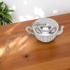 Unique Bargains Tea Infuser Tea Egg Design Infuser Traditional Style Hand Wash Stainless Steel Silver Tone 1Pcs - 2 of 4