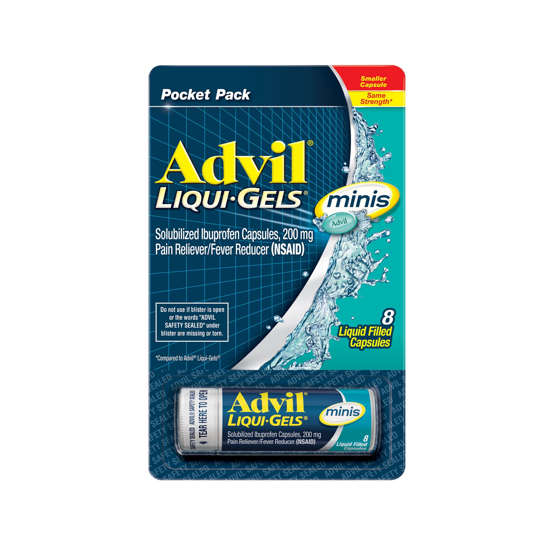 Advil LG Vial Gelcaps - Ibuprofen (NSAID) - 8ct
