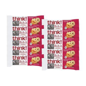 Think! Chocolate Peanut Butter Cookie Dough Keto Protein Bar - 10 bars, 1.2 oz