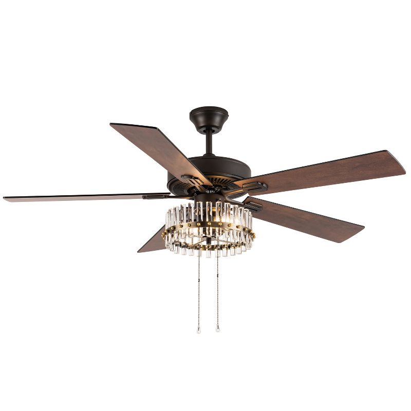 52&#34; 5 Blade Prim Lighted Ceiling Fan - River of Goods, 1 of 13