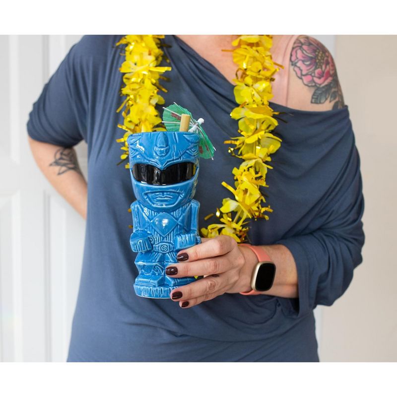 Beeline Creative Geeki Tikis Power Rangers Blue Ranger Ceramic Mug | Holds 16 Ounces, 3 of 7