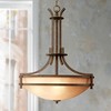 Franklin Iron Works Oak Valley Bronze Pendant Chandelier 21" Wide Rustic Cream Scavo Glass 5-Light Fixture for Dining Room House Foyer Kitchen Island - 2 of 4