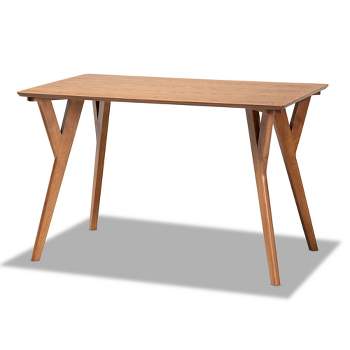 Sahar Mid-Century Wood Dining Table Walnut/Brown - Baxton Studio