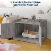 Cat Litter Box Enclosure Furniture, Hidden Litter Box Cabinet with Barn Door, Modern End Table Style, Wooden Pet House, Dog-Proof Design - 2 of 4