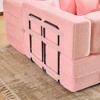 71'' Plush Folding Sofa Bed with High-Density Foam, Convertible Floor Sofa for Living Room, Guest Room, and Bedroom - 3 of 4