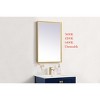 Elegant Lighting Pier 20x30 inch LED mirror with adjustable color temperature 3000K/4200K/6400K in brass - 3 of 4